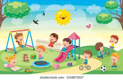 Children Playing In The Park