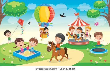 Children Playing In The Park