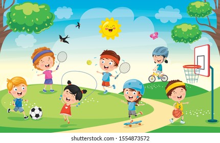 Children Playing In The Park