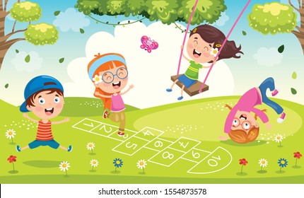 Children Playing In The Park
