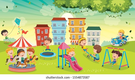 Children Playing In The Park