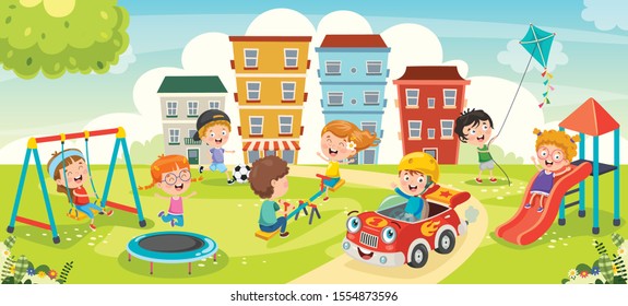 Children Playing In The Park