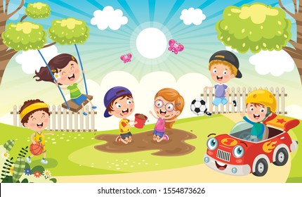 Children Playing In The Park