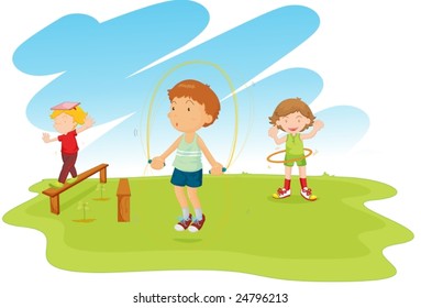 Children playing in the park