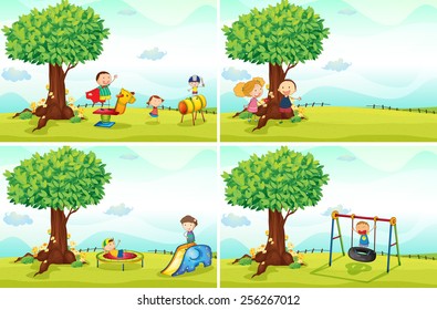 children playing in the park