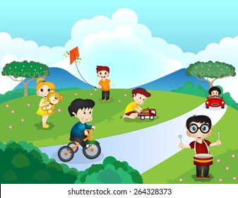 Children playing in the park