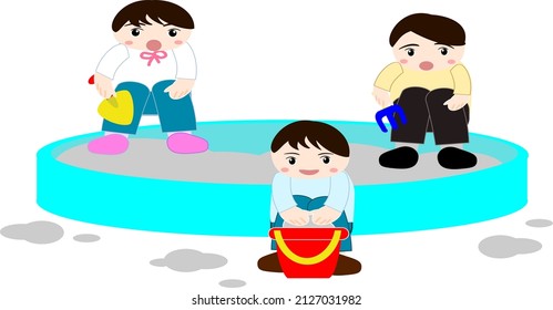 Children playing in the sand