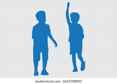Children Playing Silhouette - Ideal for Joyful and Playful Projects EPS 10