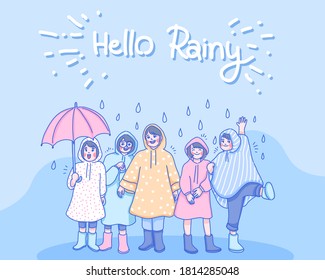 Children are playing together design of vector. Cartoon illustration.