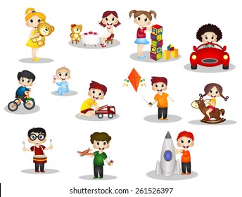 Children Playing With Toys