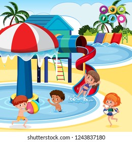 10,419 Cartoon Children In Swimming Pool Images, Stock Photos & Vectors 