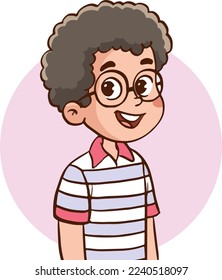 children portrait cartoon vector illustration