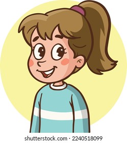 Kinderportrait-Cartoon, Vektorgrafik