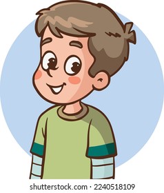 children portrait cartoon vector illustration