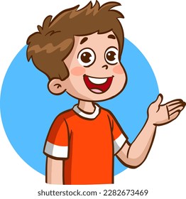 Kinderportrait-Cartoon, Vektorgrafik