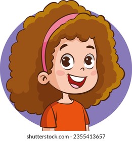 ilustración vectorial de retrato infantil