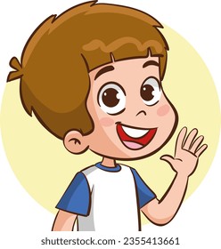 ilustración vectorial de retrato infantil