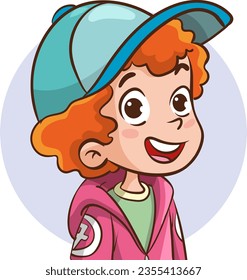 ilustración vectorial de retrato infantil