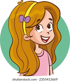 ilustración vectorial de retrato infantil