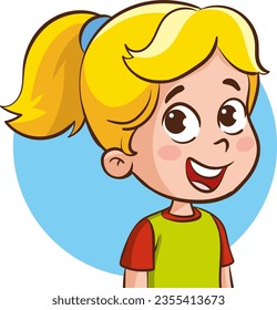 ilustración vectorial de retrato infantil