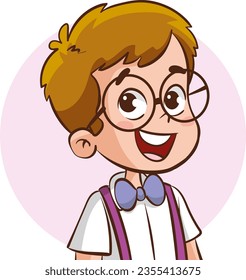 ilustración vectorial de retrato infantil