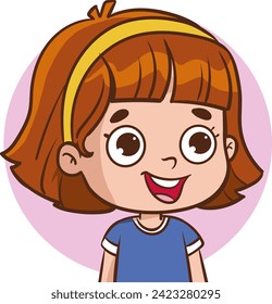 ilustración vectorial de retrato infantil