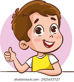 children portrait collection cartoon vector