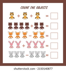 Children preschool tasks vector illustration