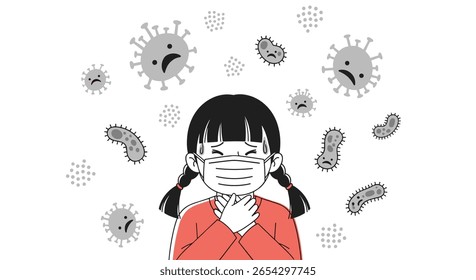 Children protect themselves from germs and bacteria to stay healthy and prevent illness during the pandemic