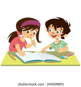 Do Homework Cartoon Hd Stock Images Shutterstock