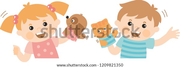 Children and puppet theater