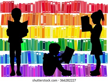 Children Reading The Book.