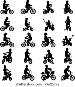 children riding bicycles