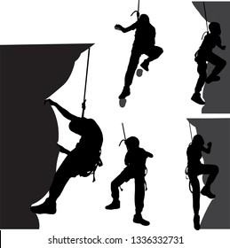 Children rock climber - vector