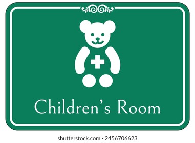 Children room directional door sign