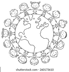 5,206 Children globe sketch Images, Stock Photos & Vectors | Shutterstock