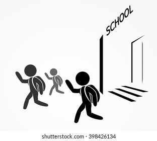 Children run away from school