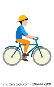 Children Run Bicyle Vector design illustration