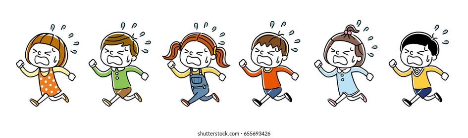 Children: Run in a hurry