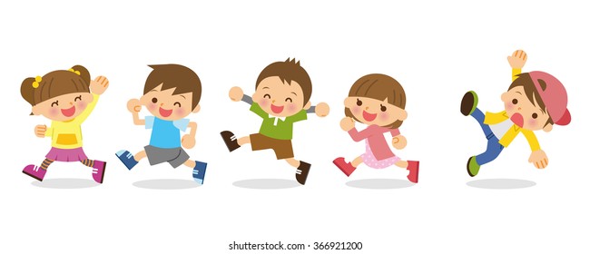 37,298 Cartoon children running Images, Stock Photos & Vectors ...