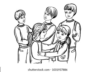 children say hello