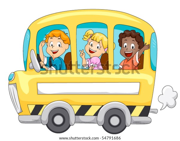 Children School Bus Vector Stock Vector (Royalty Free) 54791686