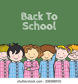 children in school. Space for text