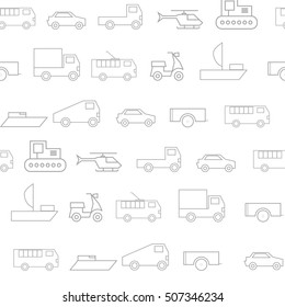 Children seamless of a plurality of different vehicles.