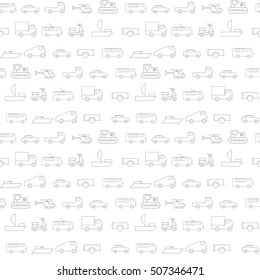 Children seamless of a plurality of different vehicles.