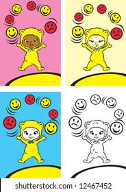 children series / human value / happyness,anger and imperturbability