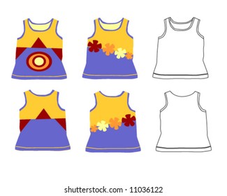 children shirt sample and template