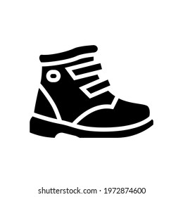 children shoe care line icon vector. children shoe care sign. isolated contour symbol black illustration