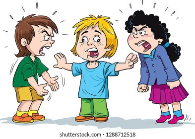 Children shouting to each other