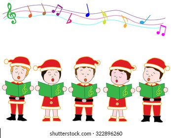 Children Showing A Chorus In Christmas Concert